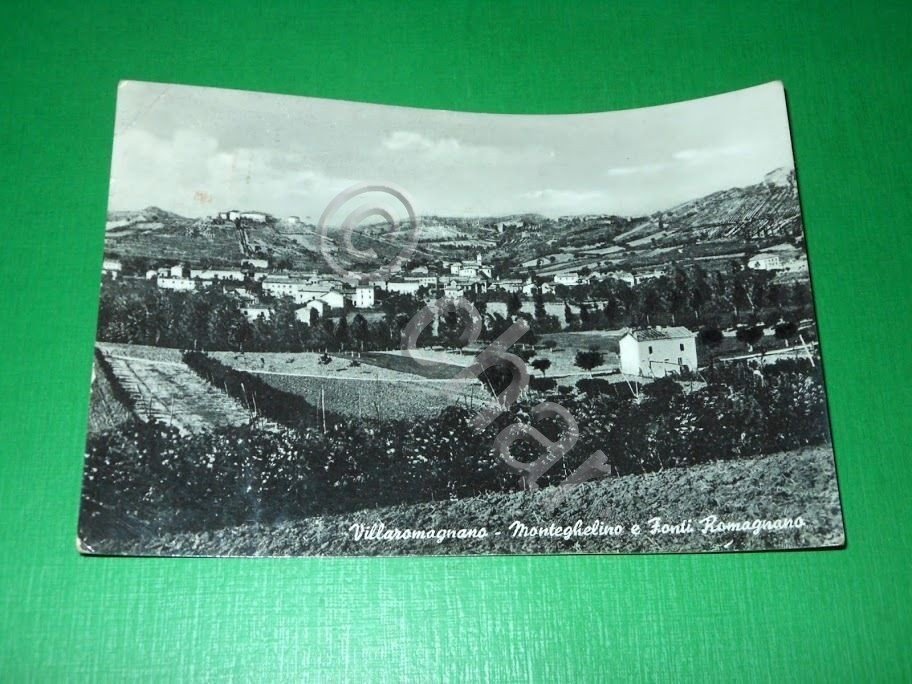 Cartolina Villaromagnano - Monteghelino e Fonti Romagnano 1955.