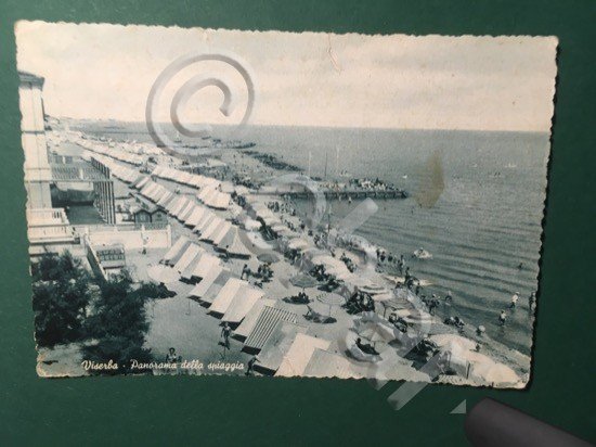 Cartolina Viserba - Panorama Della Spiaggia - 1956
