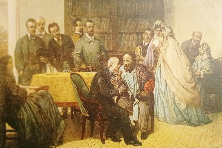 Cartolina Visita di G. Garibaldi ad A. Manzoni - Museo …