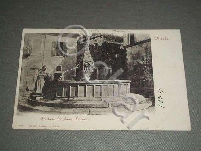 Cartolina Viterbo - Fontana di Piano Scarano 1901