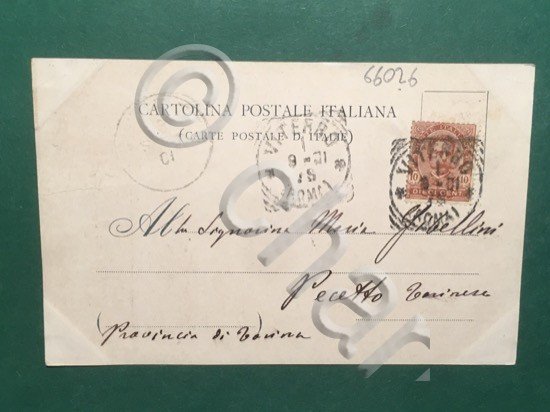 Cartolina Viterbo - Palazzo Medioevale - Cartoleria Mattioli - 1901