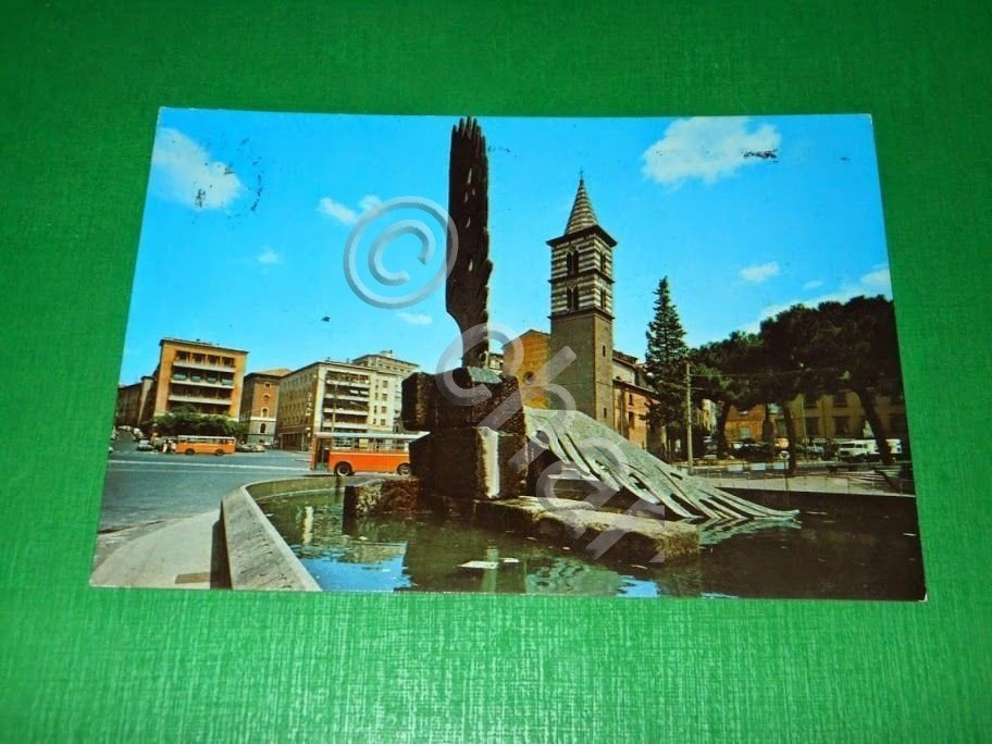 Cartolina Viterbo - Piazza del Sacrario - Monumento al Paracadutista …