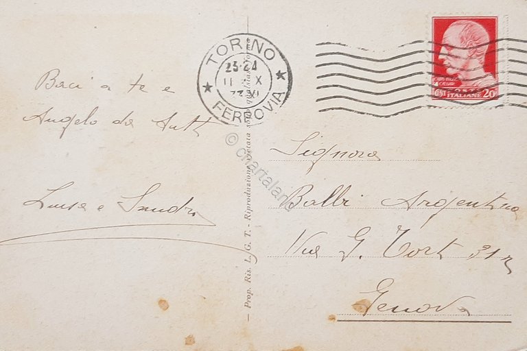 Cartolina Vittorio Amedeo II e Anna d' Orleans - 1911