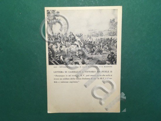 Cartolina Vittorio Emanuele II alla Battaglia di S. Martino - …