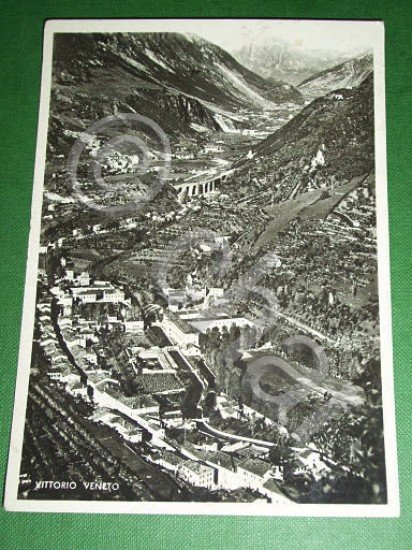 Cartolina Vittorio Veneto - Panorama 1947.