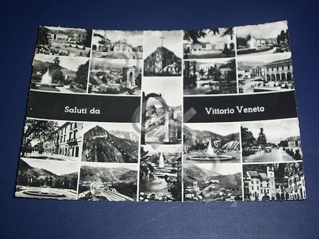Cartolina Vittorio Veneto - Vedute diverse 1955.