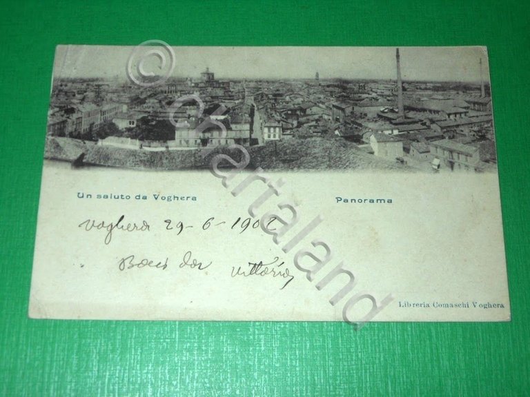 Cartolina Voghera - Panorama 1902