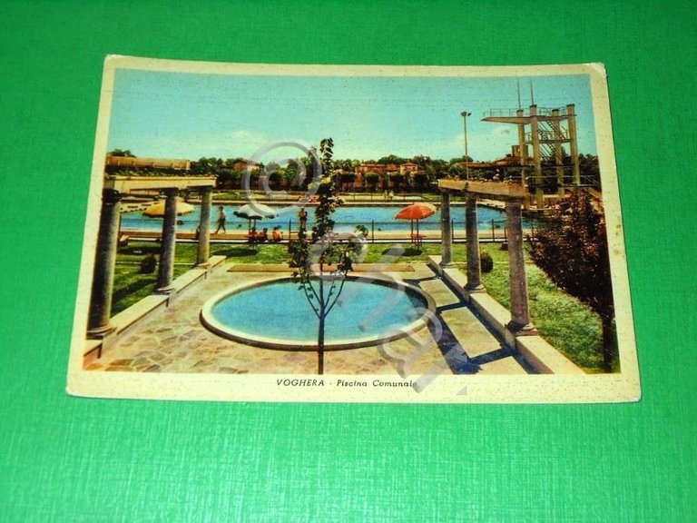 Cartolina Voghera - Piscina Comunale 1955 ca