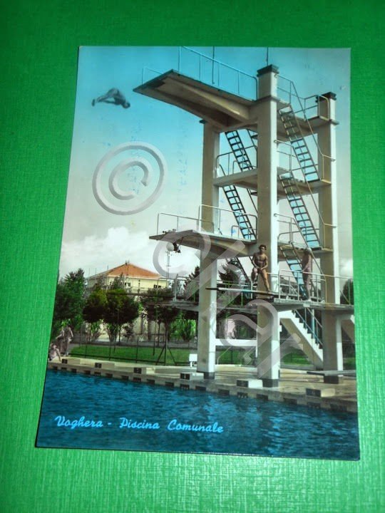 Cartolina Voghera - Piscina Comunale 1960.