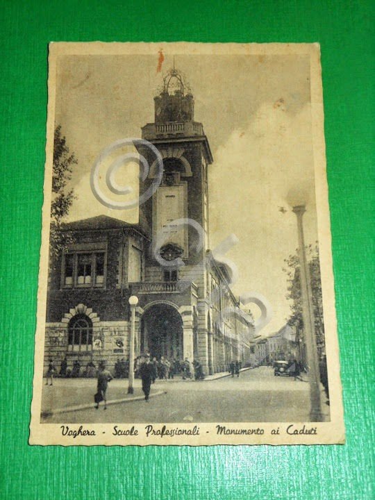 Cartolina Voghera - Scuole Professionali - Monumento ai Caduti 1955 …
