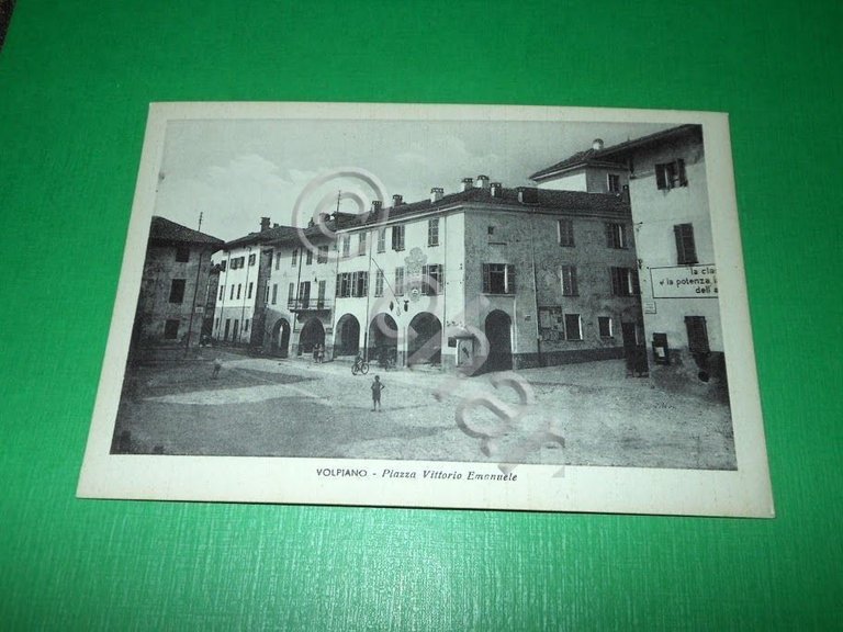 Cartolina Volpiano - Piazza Vittorio Emanuele 1940 ca.