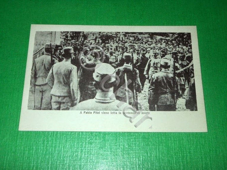 Cartolina WWI Irredentismo - A Fabio Filzi viene letta la … | Immagine Gallery 2