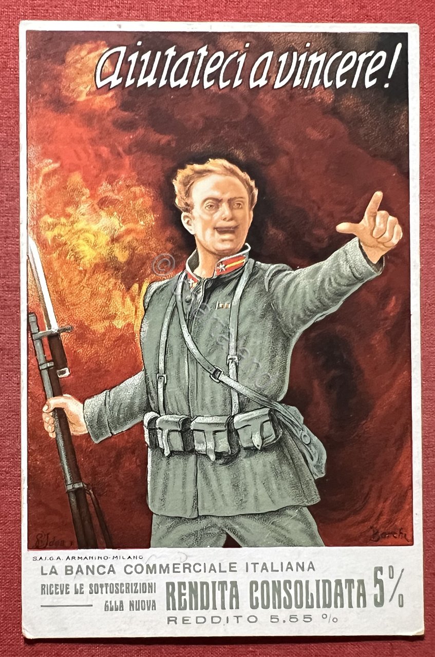 Cartolina WWI Propaganda - La Banca Commerciale Italiana - Rendita …