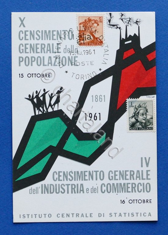 Cartolina X Censimento Generale Popolazione - IV Industria e Commercio …