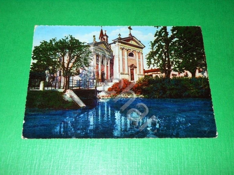 Cartolina Zevio - La Chiesa 1957