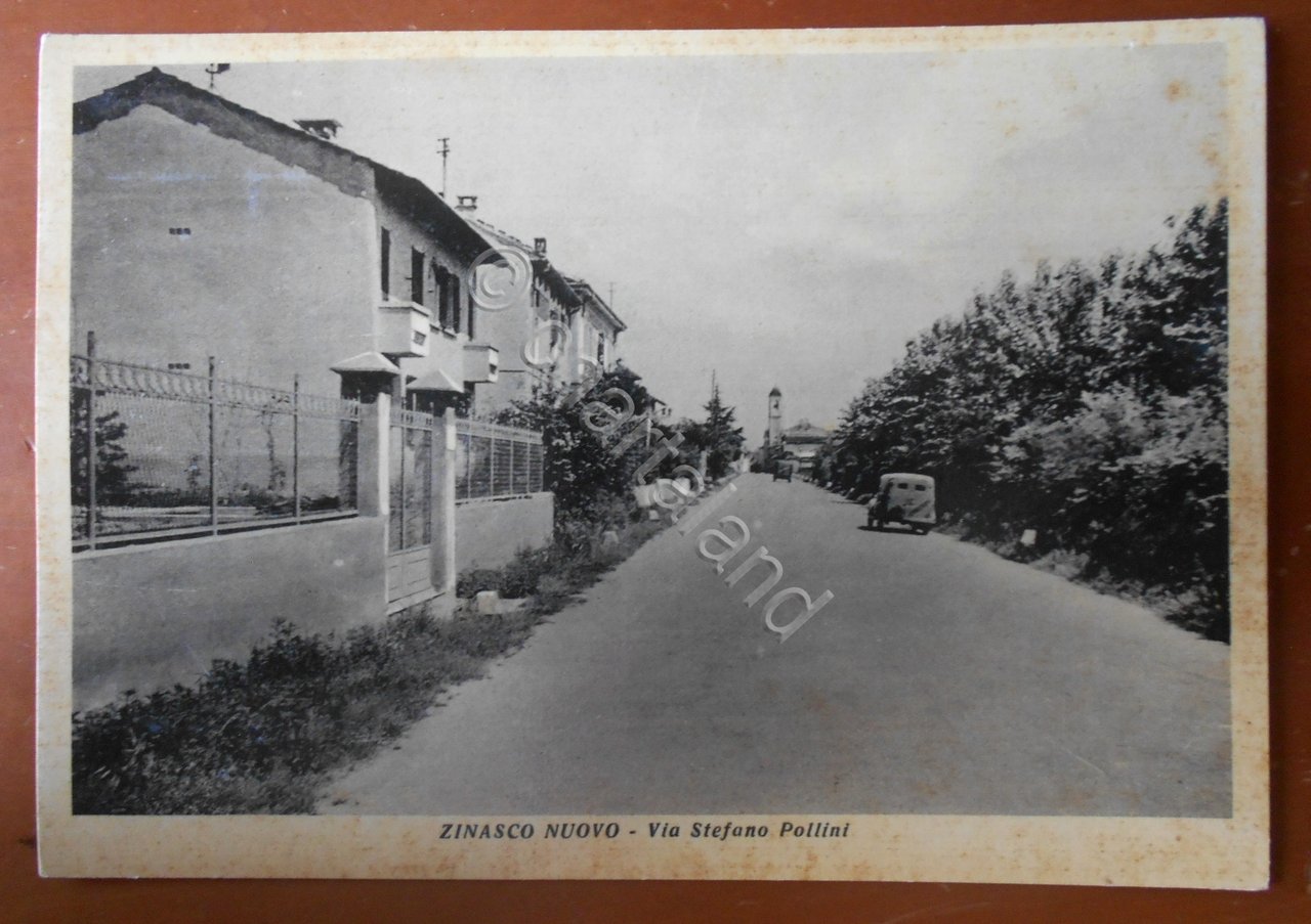 Cartolina Zinasco Nuovo (Lombardia) - Via Stefano Pollini - 1950 … | Immagine principale