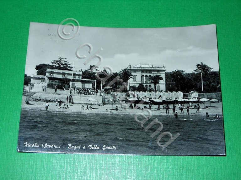Cartolina Zinola ( Savona ) - Bagni e Villa Gavotti …