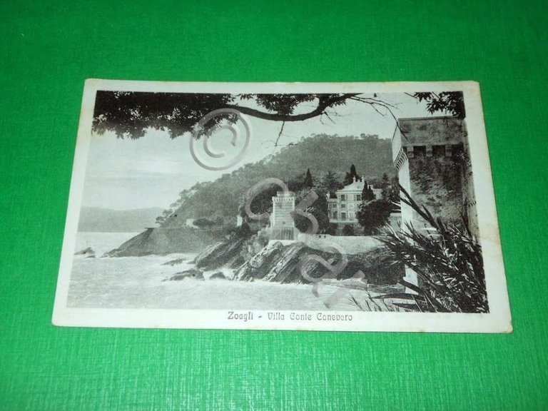 Cartolina Zoagli - Villa Conte Canevaro 1920 ca