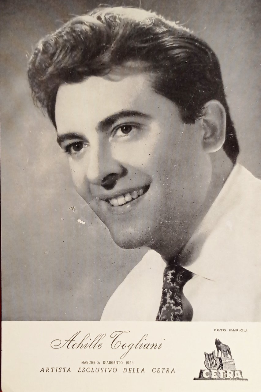 Cartoncino Fotografico Cetra - Cantante italiano Achille Togliani - Anni … | Immagine principale