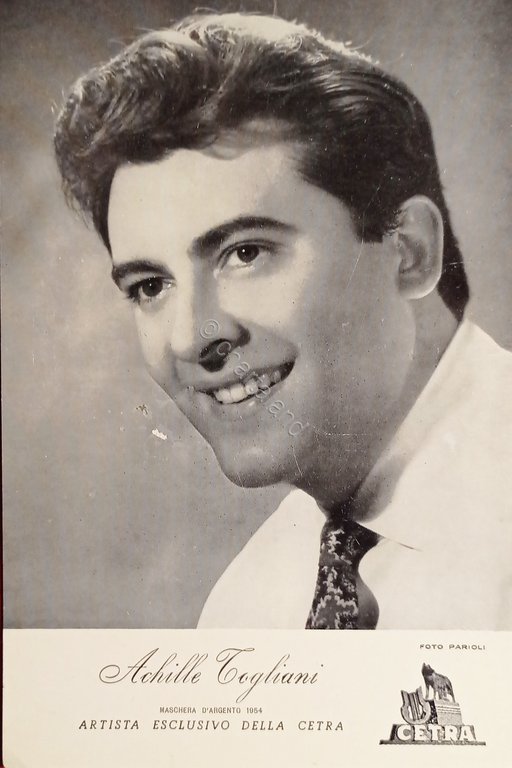 Cartoncino Fotografico Cetra - Cantante italiano Achille Togliani - Anni … | Immagine Gallery 2