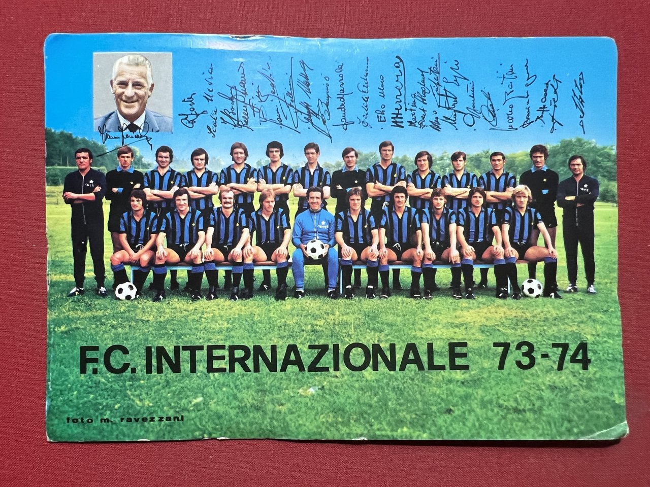 Cartoncino Fotografico Sport Calcio - F. C. Internazionale 73-74 | Immagine principale