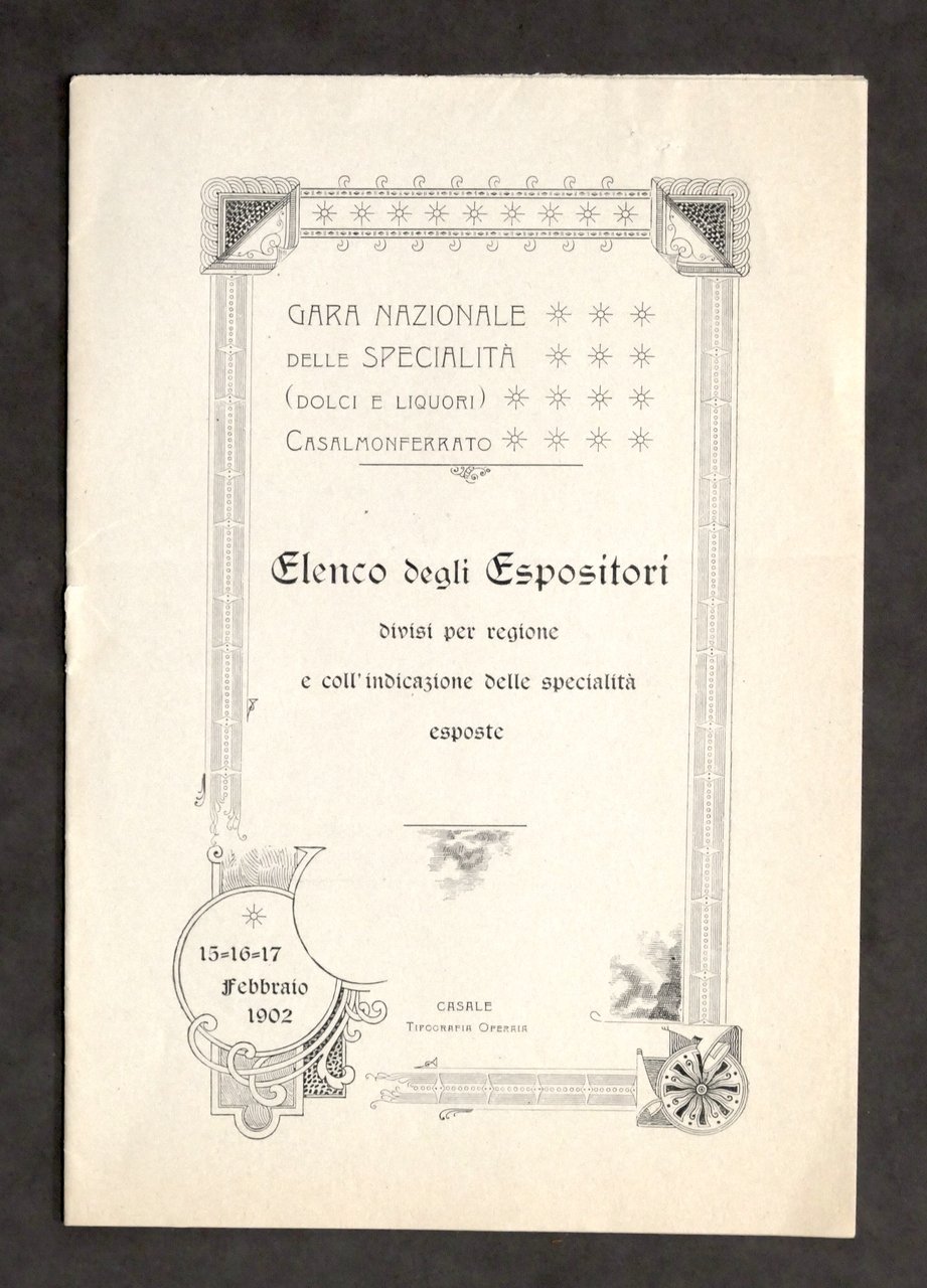Casale - Gara Specialità dolci e liquori - Elenco Espositori …
