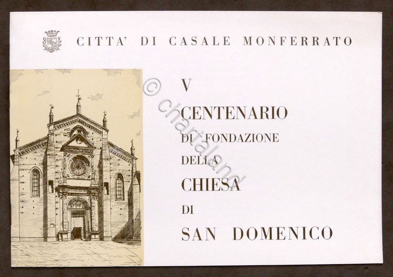 Casale Monferrato V Centenario fondazione Chiesa di San Domenico Programma 1972