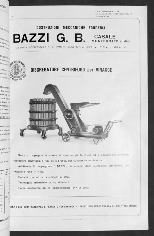Catalogo - G.B. Bazzi - Costruzioni meccaniche - Fonderia - …