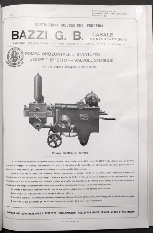 Catalogo - G.B. Bazzi - Costruzioni meccaniche - Fonderia - …