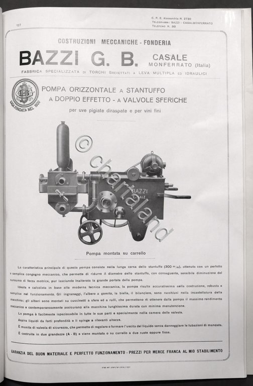 Catalogo - G.B. Bazzi - Costruzioni meccaniche - Fonderia - …
