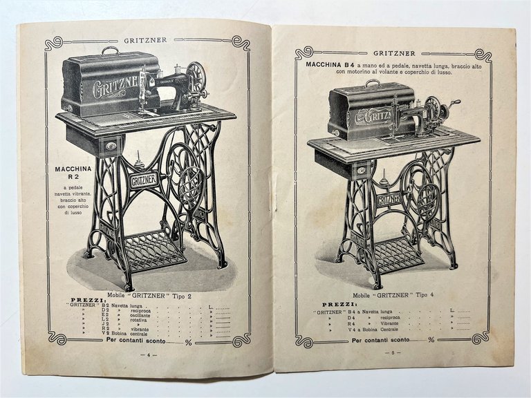 Catalogo - Gritzner Durlach - Macchine da Cucire con Mobile …