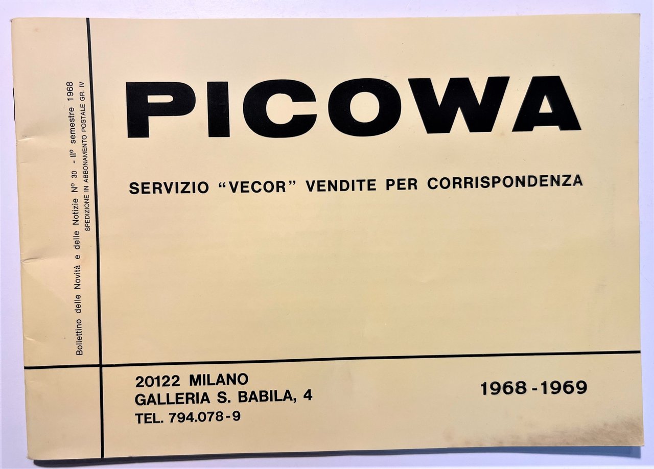 Catalogo - Picowa - Bollettino delle Novità e delle Notizie …