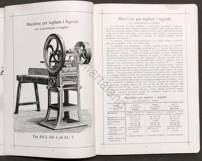 Catalogo A. Roller Macchine ed apparecchi fabbricazione fiammiferi 1910 ca. …