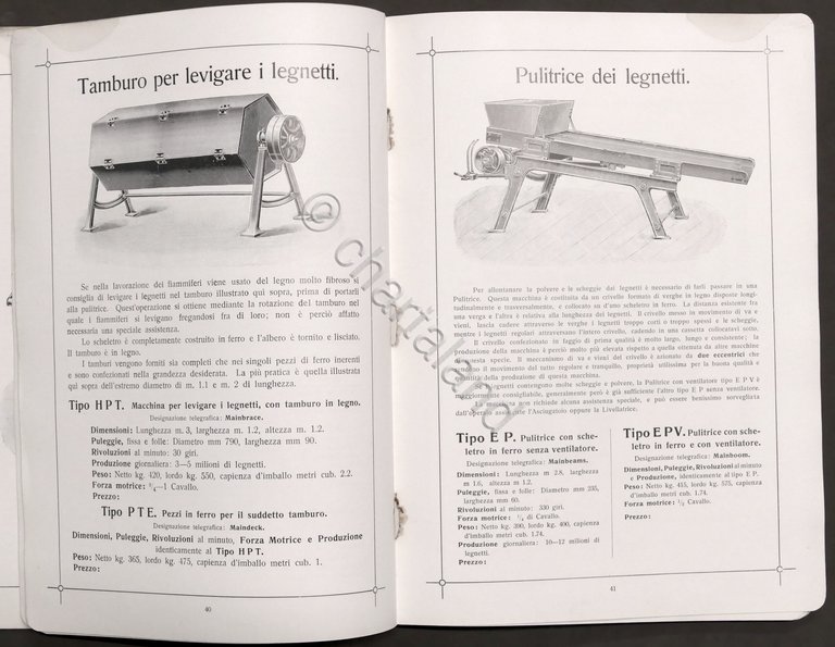 Catalogo A. Roller Macchine ed apparecchi fabbricazione fiammiferi 1910 ca. …