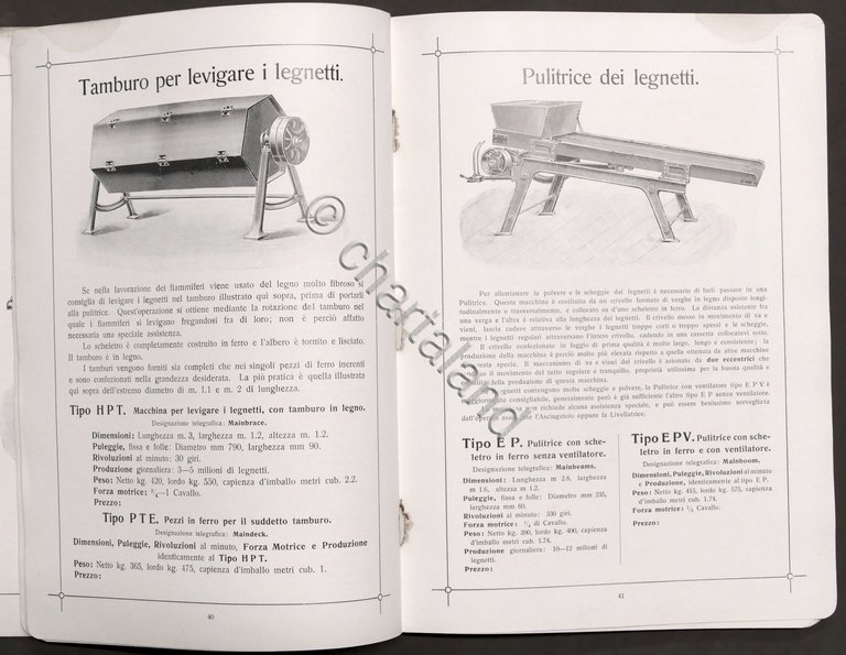 Catalogo A. Roller Macchine ed apparecchi fabbricazione fiammiferi 1910 ca. …
