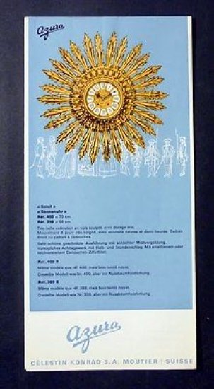 Catalogo Brochure Pieghevole Orologi Azura Celestine Konrad - 1950 / …