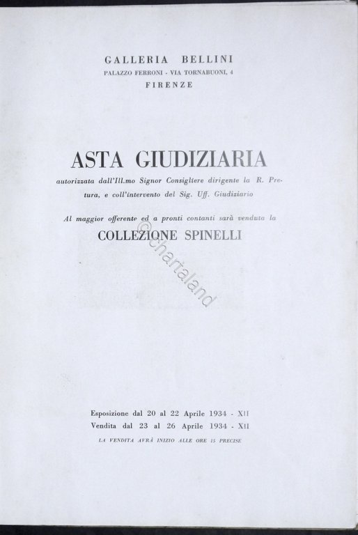 Catalogo d'Asta Galleria Bellini - Firenze - Collezione Spinelli - … | Immagine Gallery 2