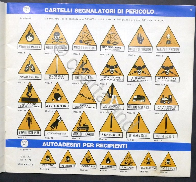 Catalogo ECIP - Segnali stradali, cartelli segnalatori, cartelli vari - …
