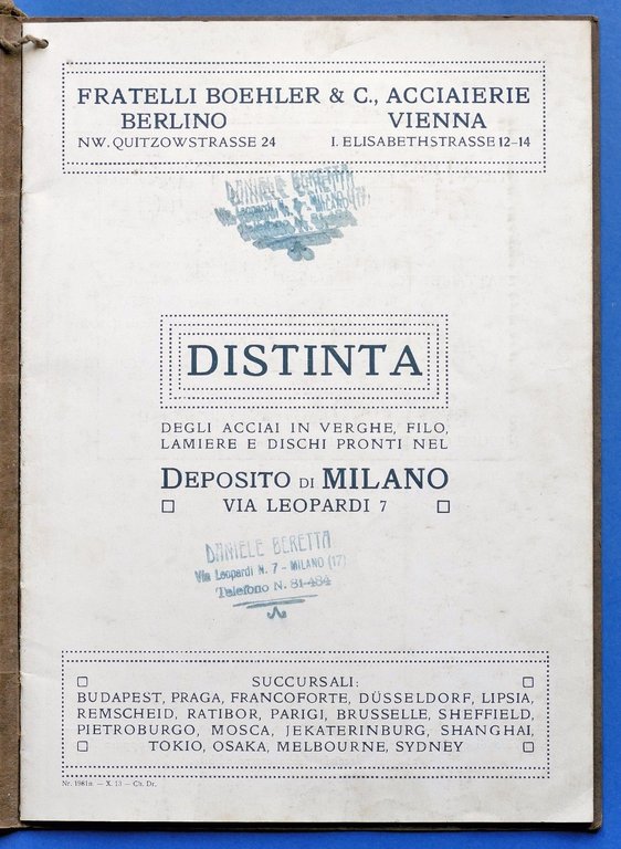 Catalogo Fratelli Boheler - Distinta di deposito - Acciai e … | Immagine Gallery 2