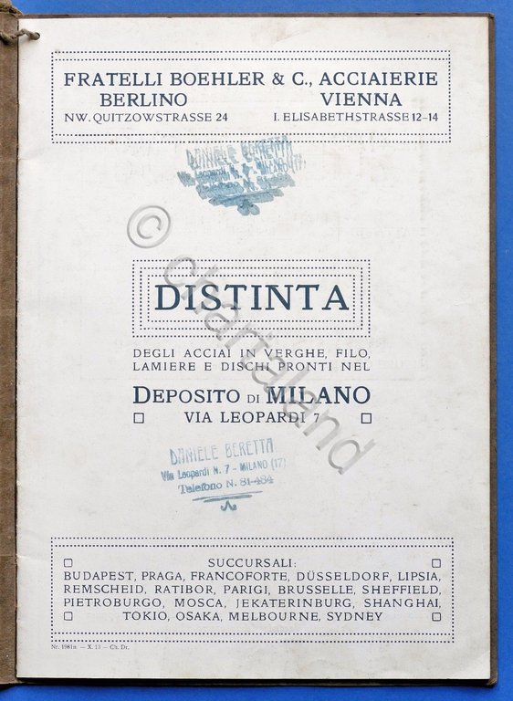 Catalogo Fratelli Boheler - Distinta di deposito - Acciai e … | Immagine Gallery 5