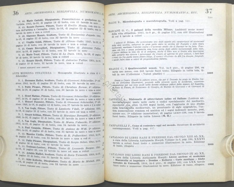 Catalogo generale enciclopedico delle Edizioni Hoepli - Aprile 1959