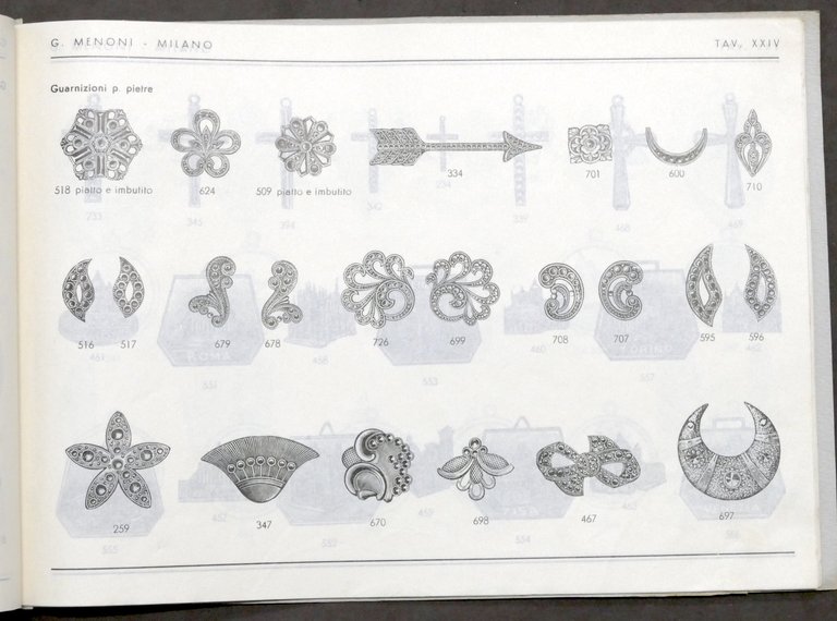 Catalogo generale G. Menoni - Milano - Minuterie metalliche Bigiotteria …