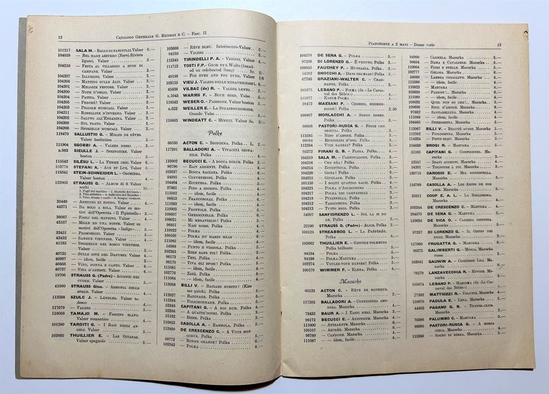 Catalogo Generali Ricordi - Pianoforte a 2 Mani: Danze, Inni … | Immagine Gallery 2