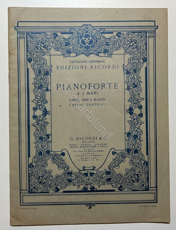 Catalogo Generali Ricordi - Pianoforte a 2 Mani: Danze, Inni … | Immagine Gallery 3