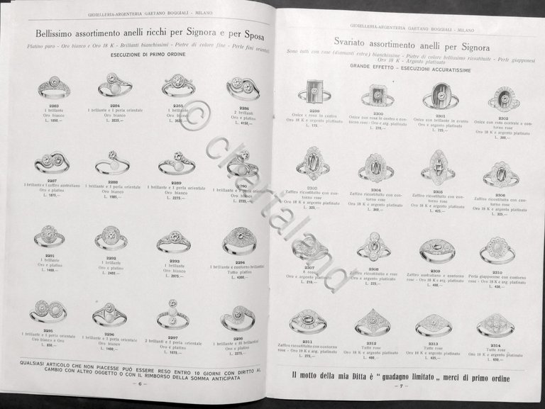 Catalogo Gioielleria Gaetano Boggiali - Milano - Anno I - …