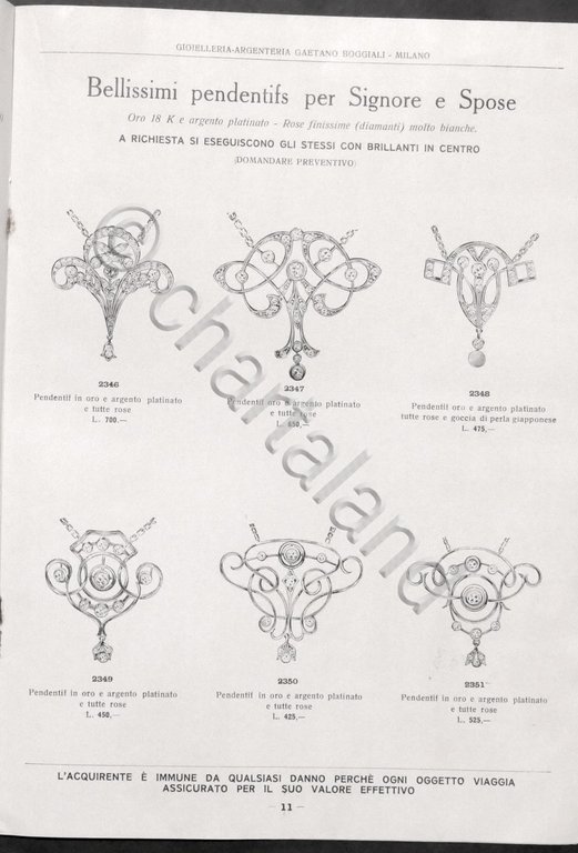 Catalogo Gioielleria Gaetano Boggiali - Milano - Anno I - …