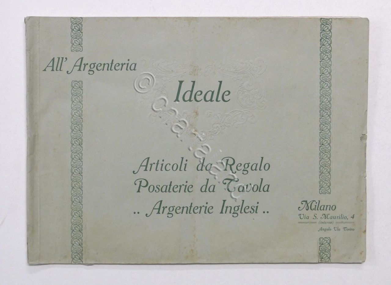 Catalogo illustrato All'Argenteria Ideale - Articoli regalo, posaterie anni '20 | Immagine principale
