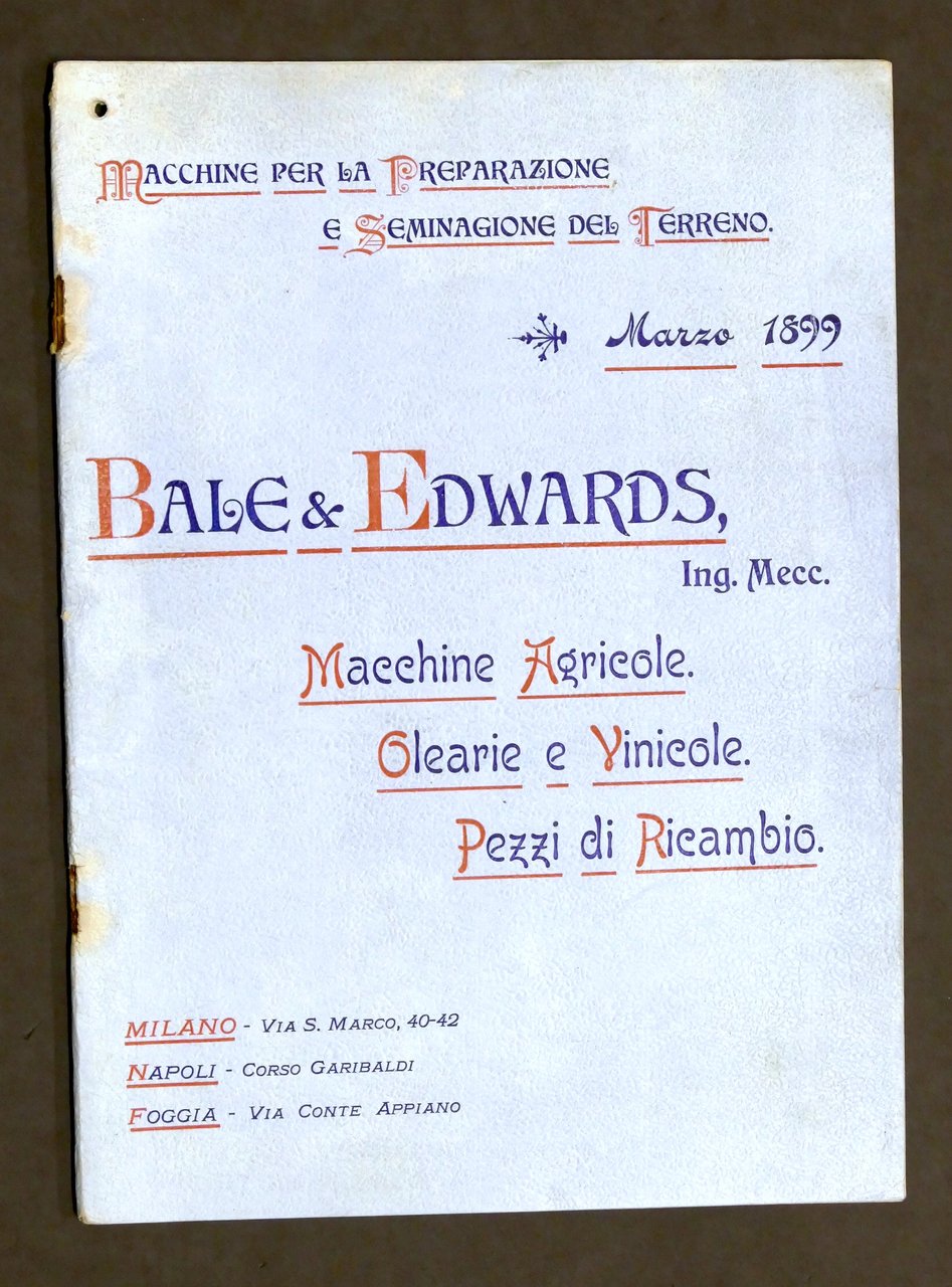 Catalogo illustrato Bale & Edwards - macchine agricole - Marzo …