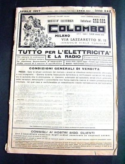 Catalogo illustrato Colombo - Milano - Tutto per Elettricità e … | Immagine principale