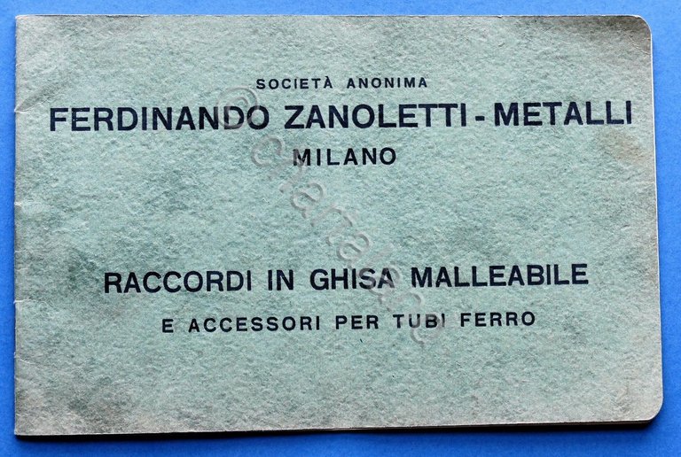 Catalogo illustrato F. Zanoletti - Metalli - Raccordi in ghisa … | Immagine Gallery 1